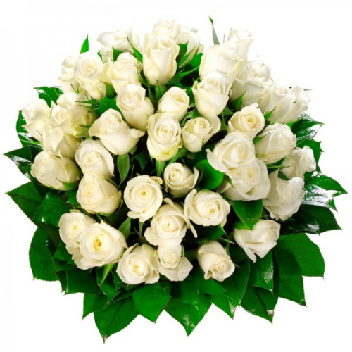 Букет из белых роз "Мелодия"  с доставкой по Атлашево
