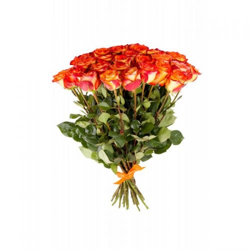 Купить 31-ну оранжевую розу с доставкой по Атлашево